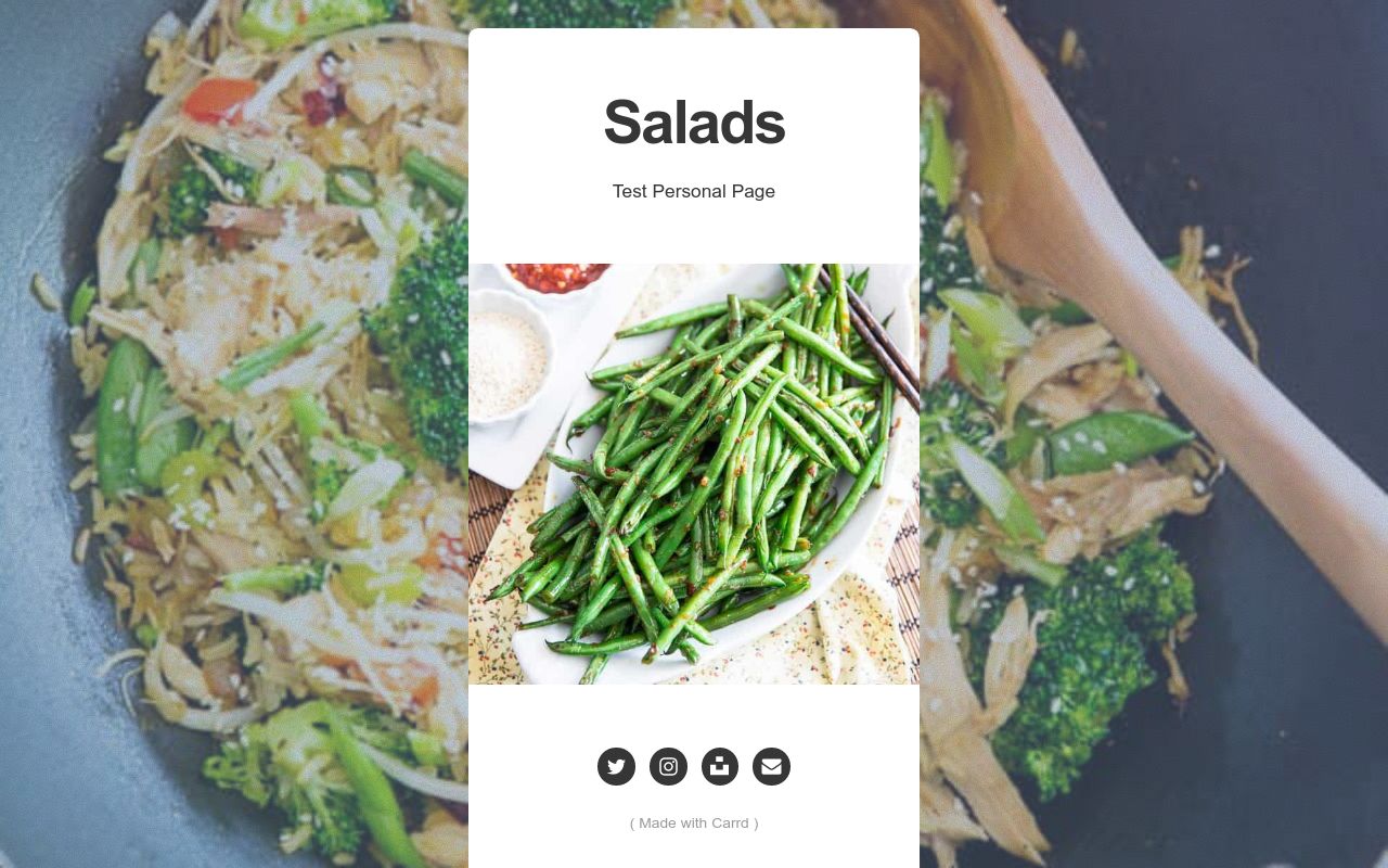 Carrd profile picture for @salads